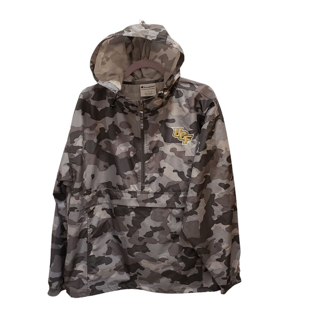 UCF Central Florida Golden Knights Champion Jacket Gray Camo Size Large - Picture 1 of 6